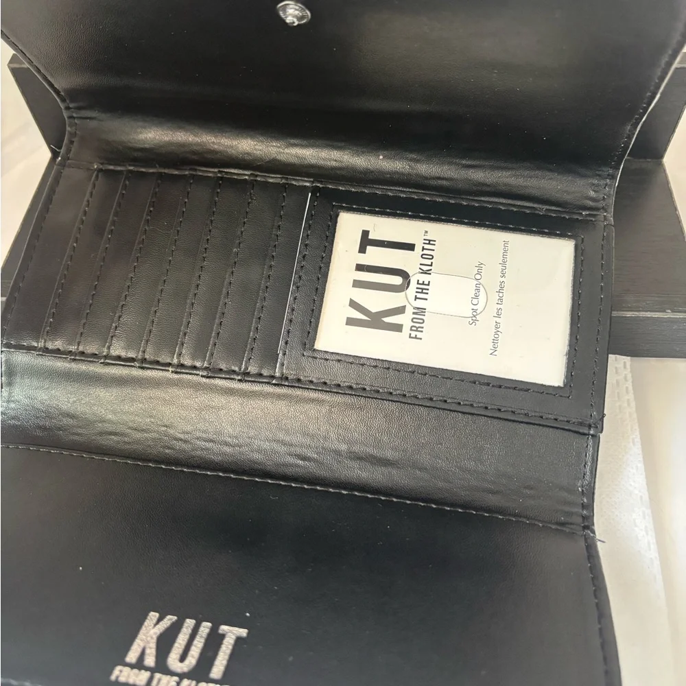 Kut from the Kloth Black & White Leather Wallet NWT - Picture 2 of 7